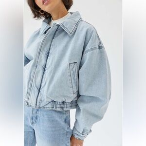 BDG Kaitlyn Denim Bomber Jacket Size S